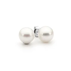 Allura Clair de Lune 9mm Round Pearl Stud Earrings