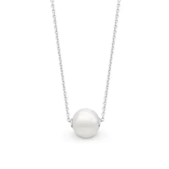 Allura Sterling Silver Fresh Water Pearl 45cm Necklace