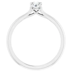 Amavi 14ct White Gold 0.50ct Oval Moissanite Solitaire