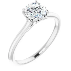 Amavi 14ct White Gold 0.75ct Round Brilliant Moissanite Solitaire