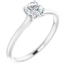 Amavi 14ct White Gold 0.50ct Round Brilliant Moissanite Solitaire