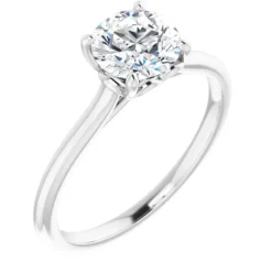 Amavi 14ct White Gold 1.00ct Round Brilliant Moissanite Solitaire