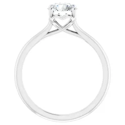 Amavi 14ct White Gold 1.00ct Round Brilliant Moissanite Solitaire
