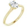 Amavi 14ct Yellow Gold 0.75ct Oval Moissanite Solitaire
