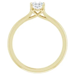 Amavi 14ct Yellow Gold 0.75ct Oval Moissanite Solitaire