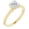 Amavi 14ct Yellow Gold 0.75ct Round Brilliant Moissanite Solitaire