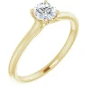 Amavi 14ct Yellow Gold 0.50ct Round Brilliant Moissanite Solitaire
