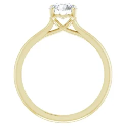 Amavi 14ct Yellow Gold 0.75ct Round Brilliant Moissanite Solitaire