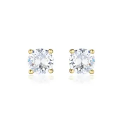 Amavi 9k Gold Moissanite Stud Earrings