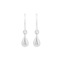 Boh Runga Droplet Sleeper Earrings | Silver