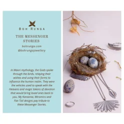 Boh Runga Duo Miromiro Feather Pendant | Silver