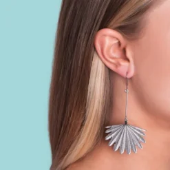 Boh Runga Fan Tail Earrings | Silver