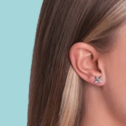 Boh Runga Feather Kisses Stud Earrings | Silver