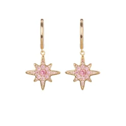 Boh Runga Starburst Rosey Huggie Earrings