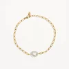 By Charlotte | Breathe Pearl | 18k Gold Vermeil | Bracelet | 18cm