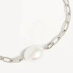 By Charlotte | Breathe Pearl | Silver | Bracelet | 19.5cm