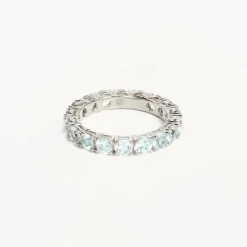 By Charlotte | Infinite Skies | Silver | Blue Topaz | Ring | Size N