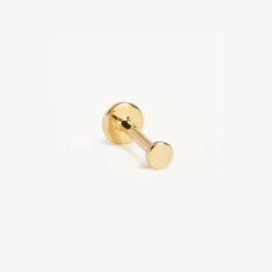 By Charlotte | 14k Solid Gold | Lunar Cartilage | Flatback Earring