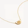 By Charlotte | 14k Yellow Gold | Mini Lotus | Necklace | 45cm