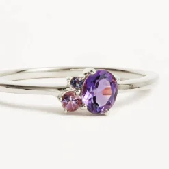 By Charlotte | Kindred | February | Birthstone | Silver | Ring | Size P
