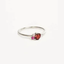By Charlotte | Kindred | January | BirthStone | Sterling Silver | Ring | Size P