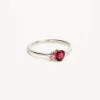 By Charlotte | Kindred | July | Birthstone | Silver | Ring | Size N