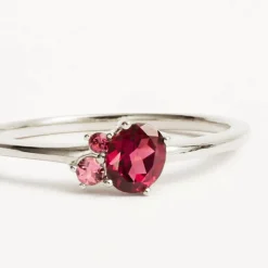 By Charlotte | Kindred | July | Birthstone | Silver | Ring | Size N