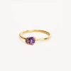By Charlotte | Kindred | 18k Gold Vermeil | Birthstone | February | Ring | Size P