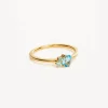 By Charlotte | Kindred | 18k Gold Vermeil | Birthstone | March | Ring | Size P