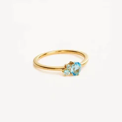 By Charlotte | Kindred | 18k Gold Vermeil | Birthstone | March | Ring | Size P