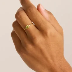 By Charlotte | Kindred | 18k Gold Vermeil | Birthstone | August | Ring | Size N