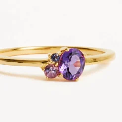 By Charlotte | Kindred | 18k Gold Vermeil | Birthstone | February | Ring | Size P