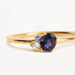 By Charlotte | Kindred | 18k Gold Vermeil | Birthstone | September | Ring | Size N
