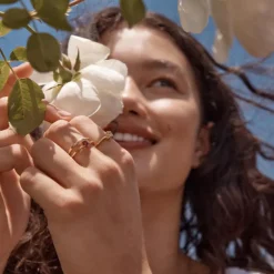 By Charlotte | Kindred | 18k Gold Vermeil | Birthstone | February | Ring | Size N