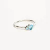 By Charlotte | Kindred | March | Birthstone | Silver | Ring | Size N