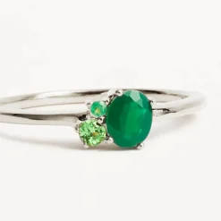 By Charlotte | Kindred | May | Birthstone | Silver | Ring | Size N