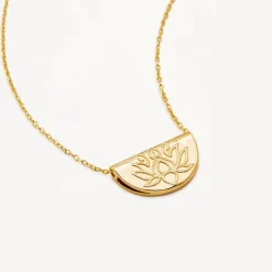 By Charlotte | Lotus | Short | 18k Gold Vermeil | Necklace | 45cm