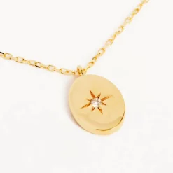 By Charlotte | Shine Your Light | 14k Soild Gold | Diamond | Necklace | 45cm