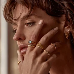 By Charlotte | Watchful Gaze | 18k Gold Vermeil | Ring | Size R