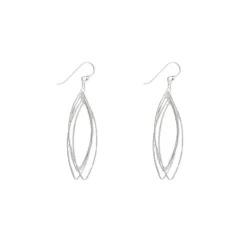 Celesti 'Flow' Entwined Hook Earrings | Silver
