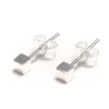 Celesti 'Fortify' Cube Stud Earrings | Silver