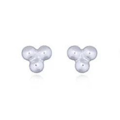 Celesti 'Gleam' Trio Dot Micro Stud Earrings | Silver