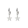 Celesti 'Radiant' Star Drop Earrings | Silver