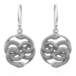Celesti 'Serpent' Entwined Snake Earrings