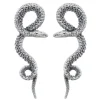 Celesti 'Serpent' Snake Drop Earrings | Silver OX