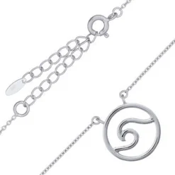 Celesti Silver 'Wave' Necklace