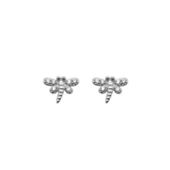 Charlie & Rose Dazzling Dragonfly Earrings | Silver
