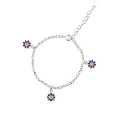 Charlie & Rose Flower Charm Bracelet | Silver