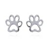 Charlie & Rose 'Impression' Paw Print Stud Earrings | SIlver