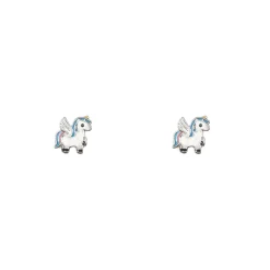 Charlie & Rose 'Unicorn' Earrings | Silver | Enamel